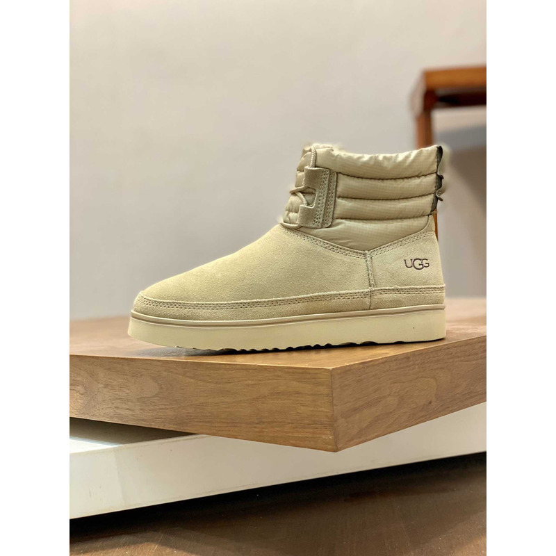 UGG Classic Mini Lace-up Weather Boot Beige