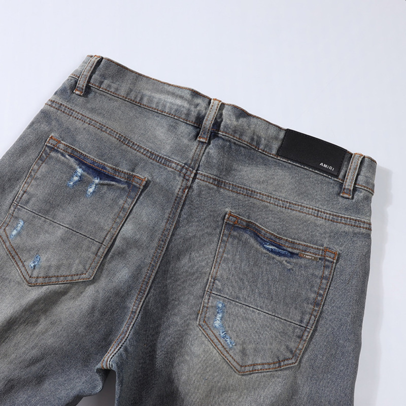 Armani Mens Blue Ma Bar Logo Straight Jeans Dark Grey