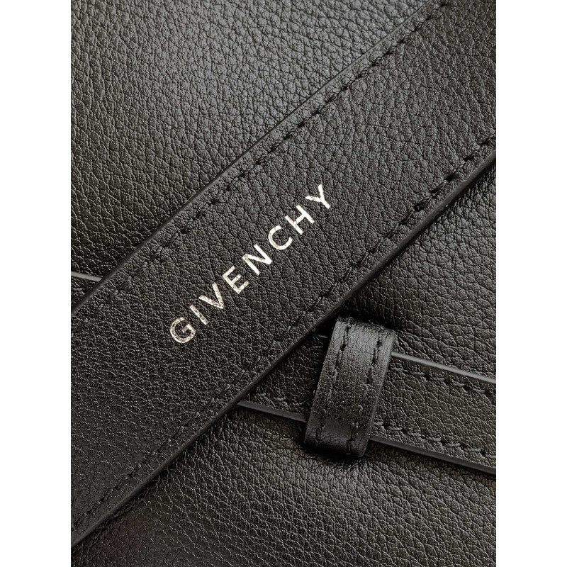 Givenchy Voyou Logo Detailed Medium Shoulder Bag Black