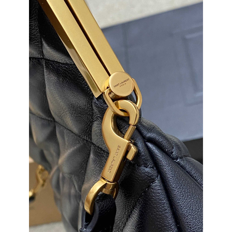 Saint Laurent 87 In Quilted Lambskin Black