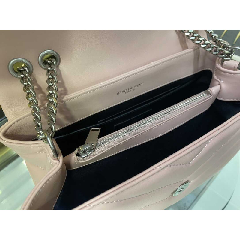 Saint Laurent Loulou Small In Quilted Leather Envelope Bag Blanc Vintage