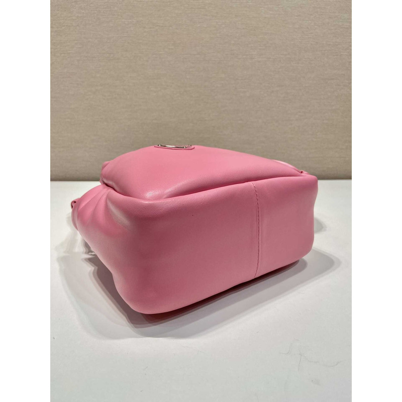 Pra*a soft small padded nappa leather bag pink