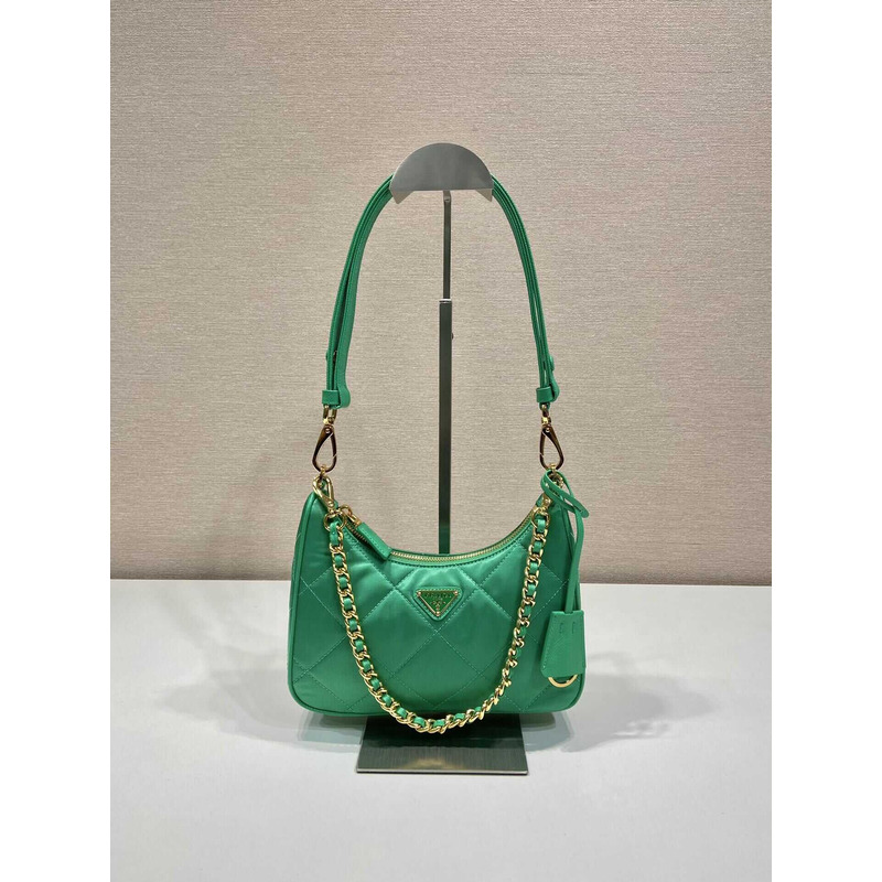 Pra*a re-edition 1995 chaîne re-nylon mini-bag mint green