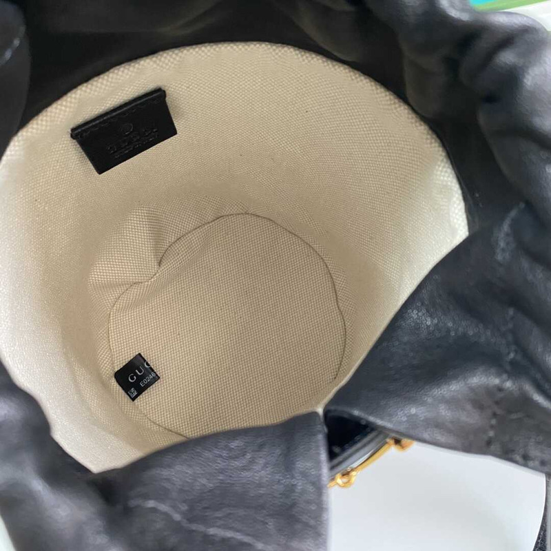G*u*i horsebit 1955 bucket bag black