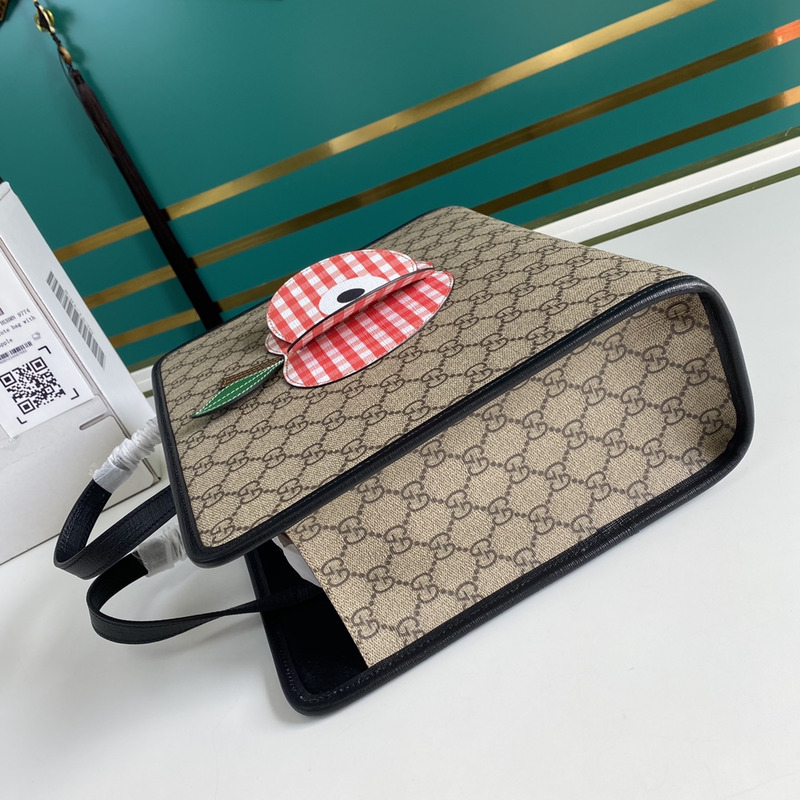 g*u*i gg S*p*e canvas apple kids tote bag brown
