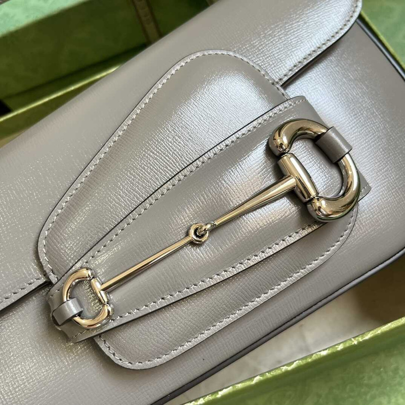 G*u*i horsebit 1955 small shoulder bag grey