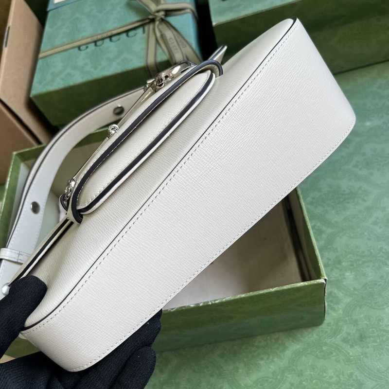 G*u*i horsebit 1955 small shoulder bag white