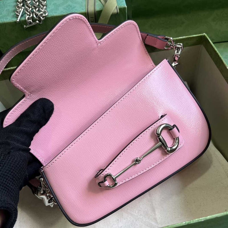 G*u*i horsebit 1955 mini shoulder bag pink