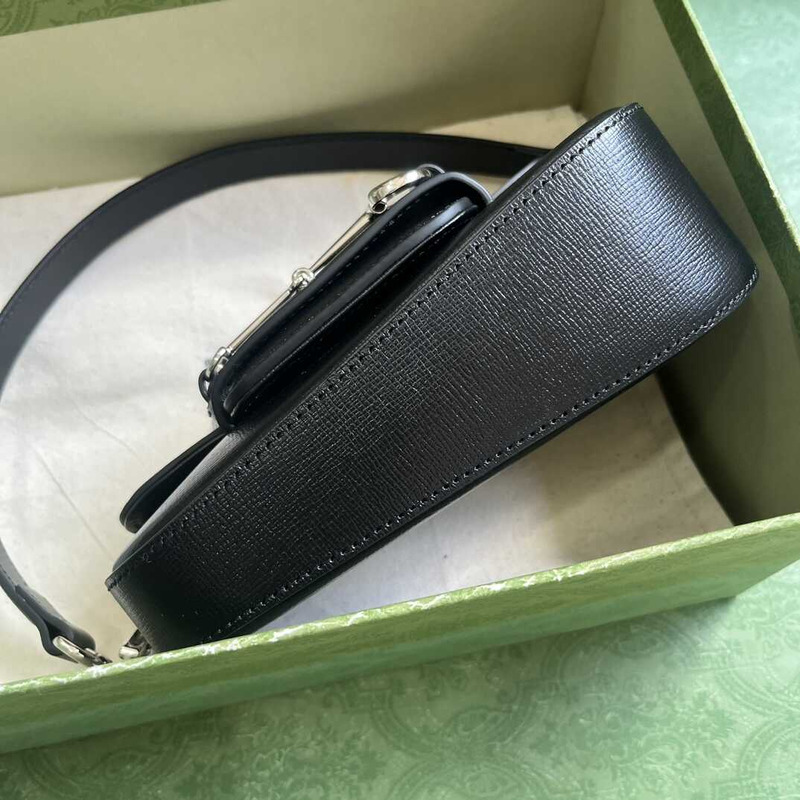 G*u*i horsebit 1955 mini shoulder bag black
