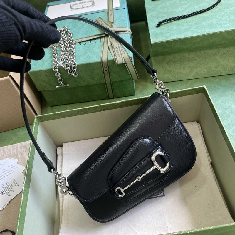 G*u*i horsebit 1955 mini shoulder bag black