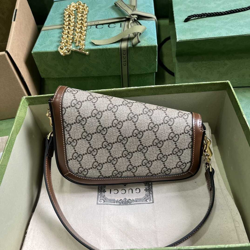 G*u*i horsebit 1955 mini shoulder bag brown