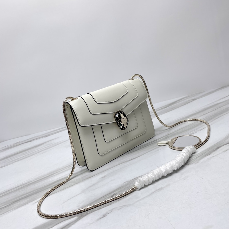 B*l*ai serpenti leather crossbody bag white