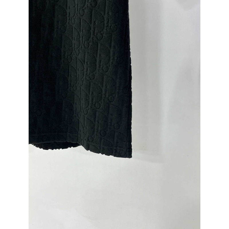 D*or oblique relaxed-fit cotton jacquard t-shirt black