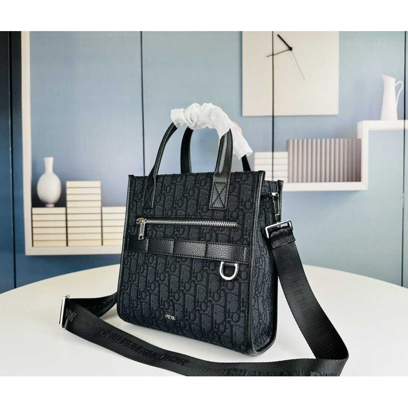 d*or safari N0*H-south tote bag black