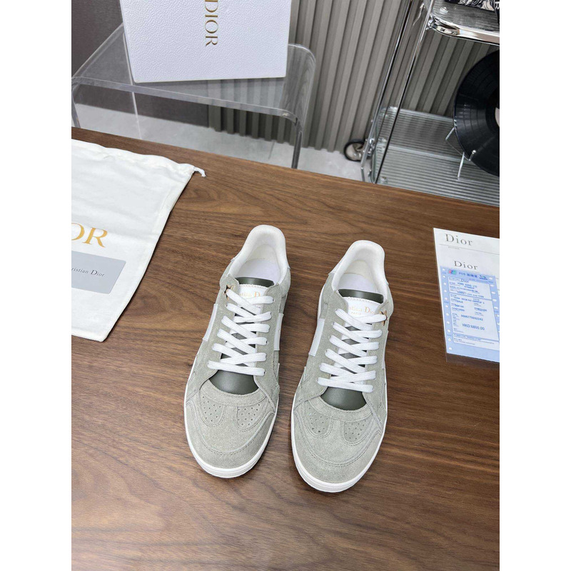 D*or star sneaker suede calfskin and calfskin grey
