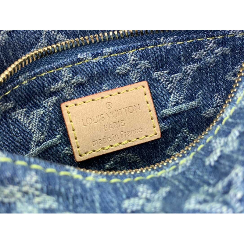 l**is V*t*n papillon handbag monogram denim blue