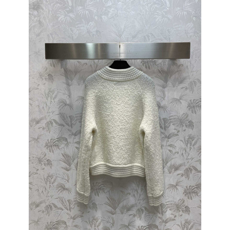 Ch*el wool jacket white