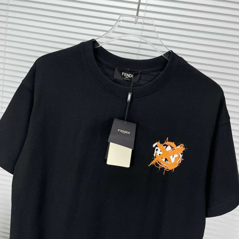 F**di cotton t-shirt black
