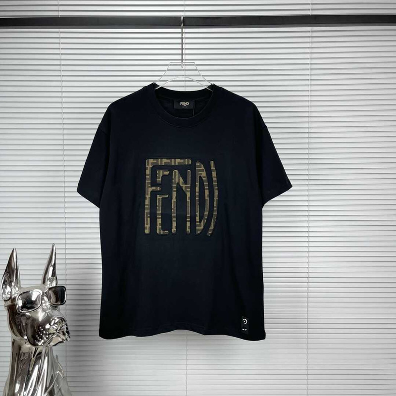 F**di cotton t-shirt black