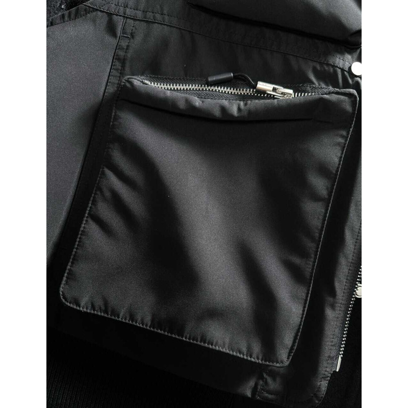 Pra*a zipped blouson jacket black
