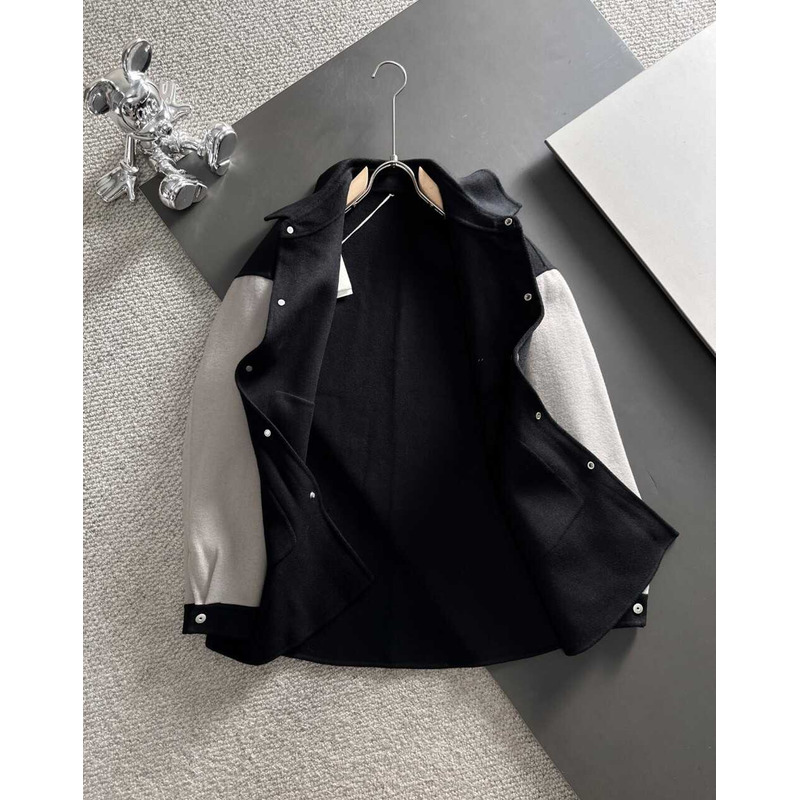 l**is V*t*n button-up jacket black and white