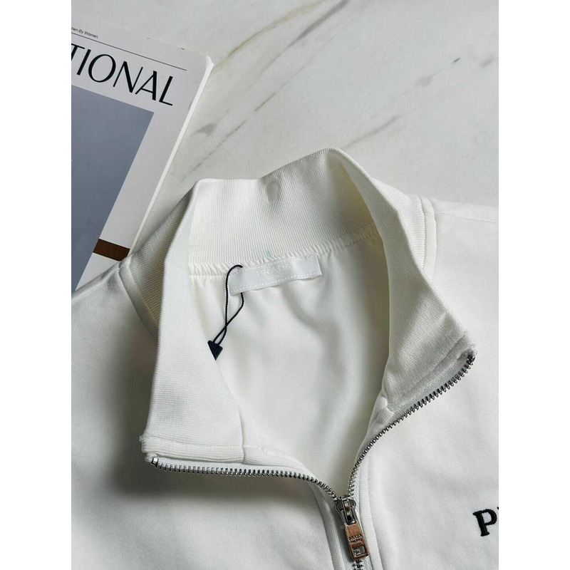 Pra*a track jacket and pants white