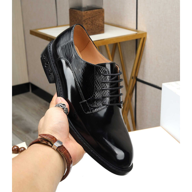 l**is V*t*n patent calf leather derby black