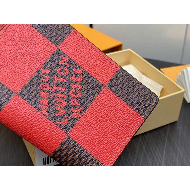 l**is V*t*n pocket organizer damier red