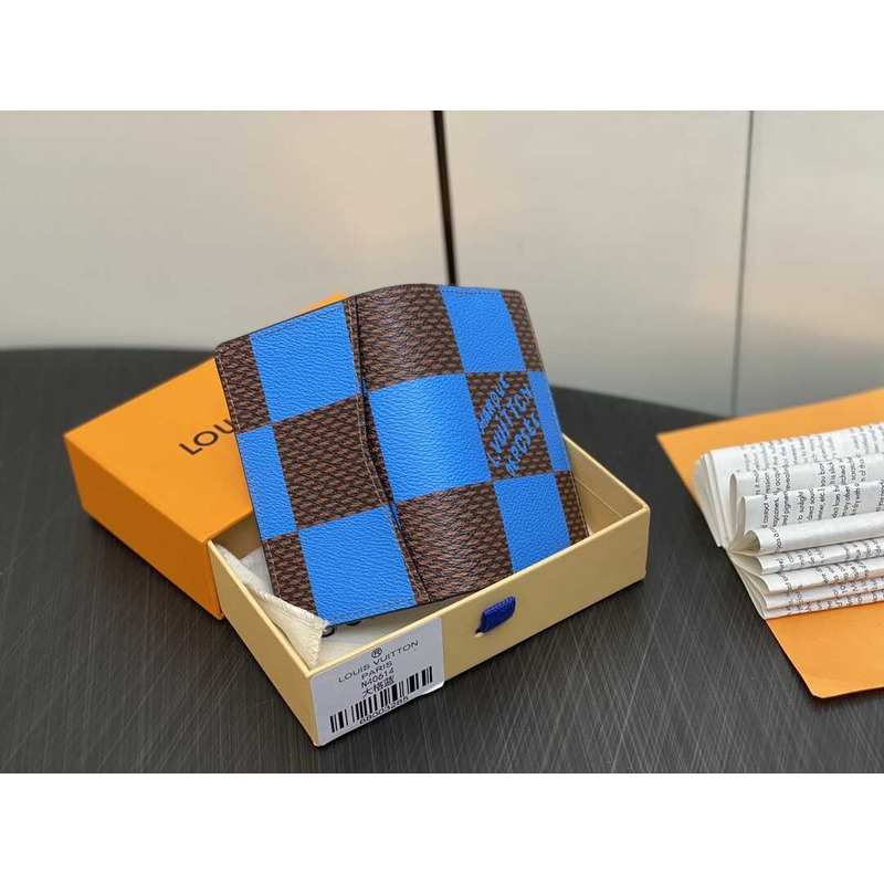 l**is V*t*n pocket organizer damier blue