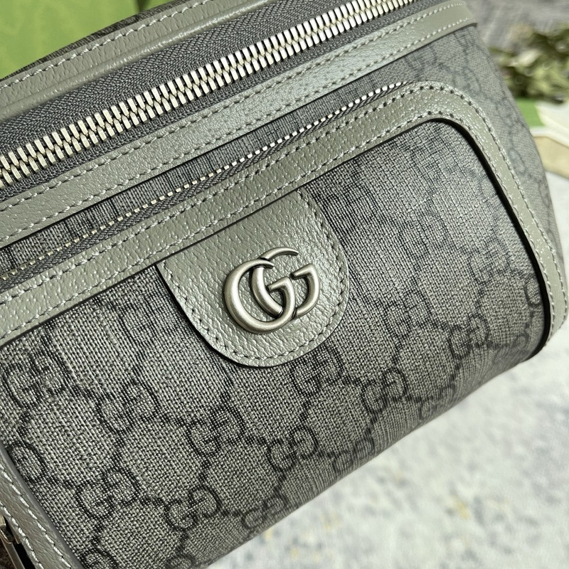 g*u*i ophidia belt bag grey and black gg S*p*e canvas