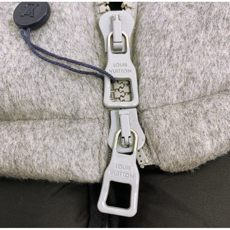 l**is V*t*n monogram puffer jacket grey