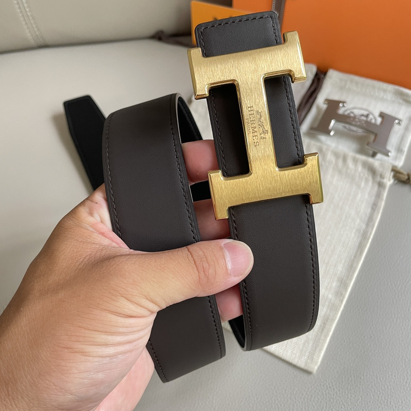 H**mes epsom 38mm constance h belt black