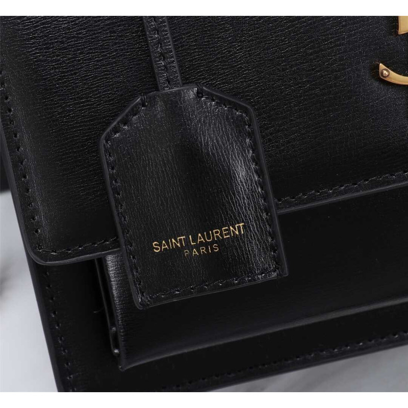 Saint Laurent Sunset Leather Bag Medium Black