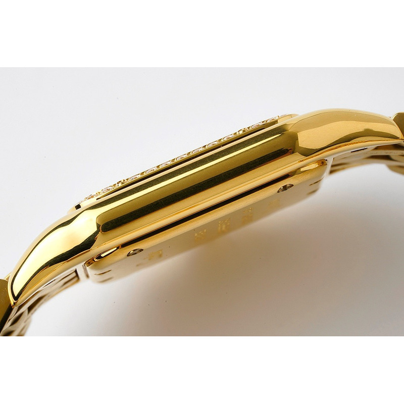 cartier panthere 2019 medium yellow Di*m*nds white roman dial watches