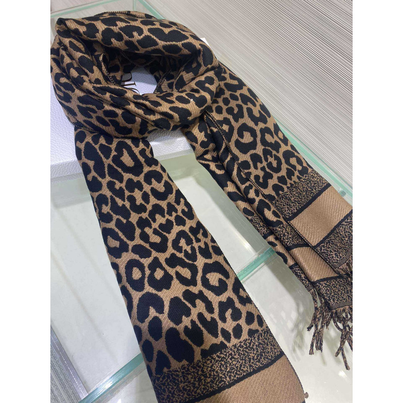D*or logo leoprad scarf