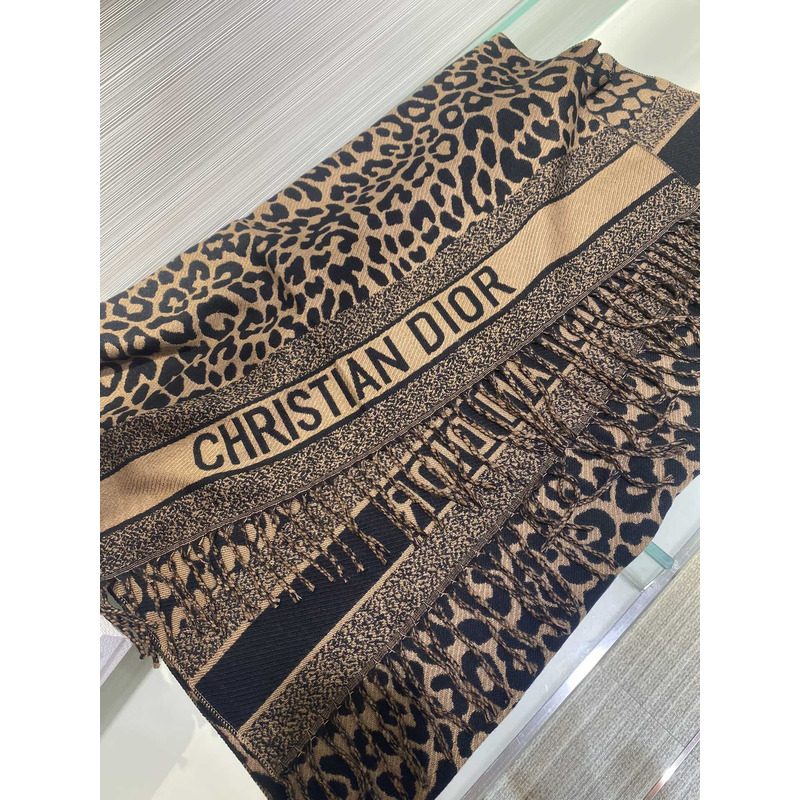 D*or logo leoprad scarf