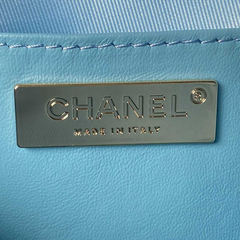 Ch*el star handbag lambskin blue