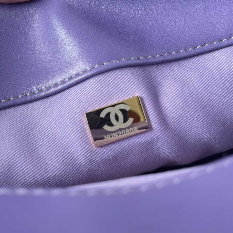 Ch*el maxi hobo bag calfskin purple