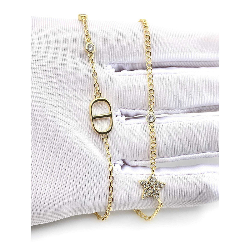 D*or cd star necklace gold