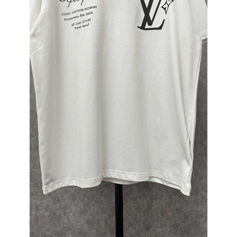 l**is V*t*n logo printed t-shirt white