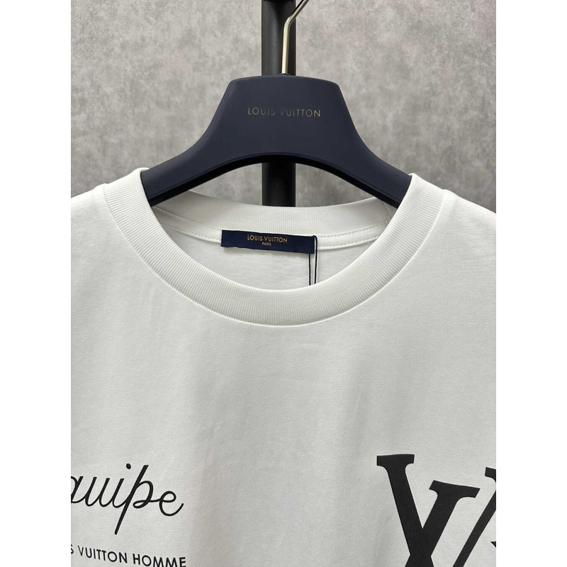 l**is V*t*n logo printed t-shirt white
