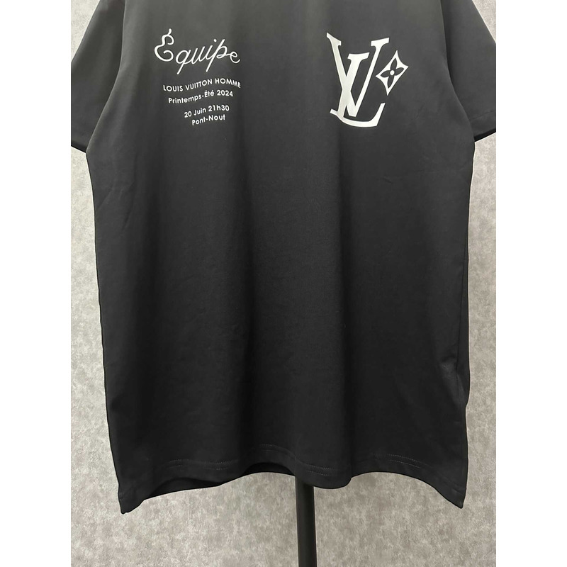 l**is V*t*n logo printed t-shirt black