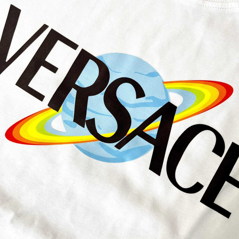 Versace Logo Print T-Shirt White
