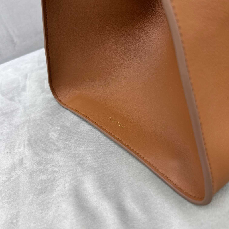 The Row Margaux 15 Air Bag in Calfskin Leather Brown