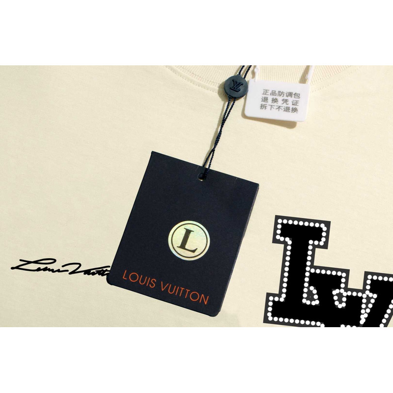l**is V*t*n embroidered lv t-shirt beige