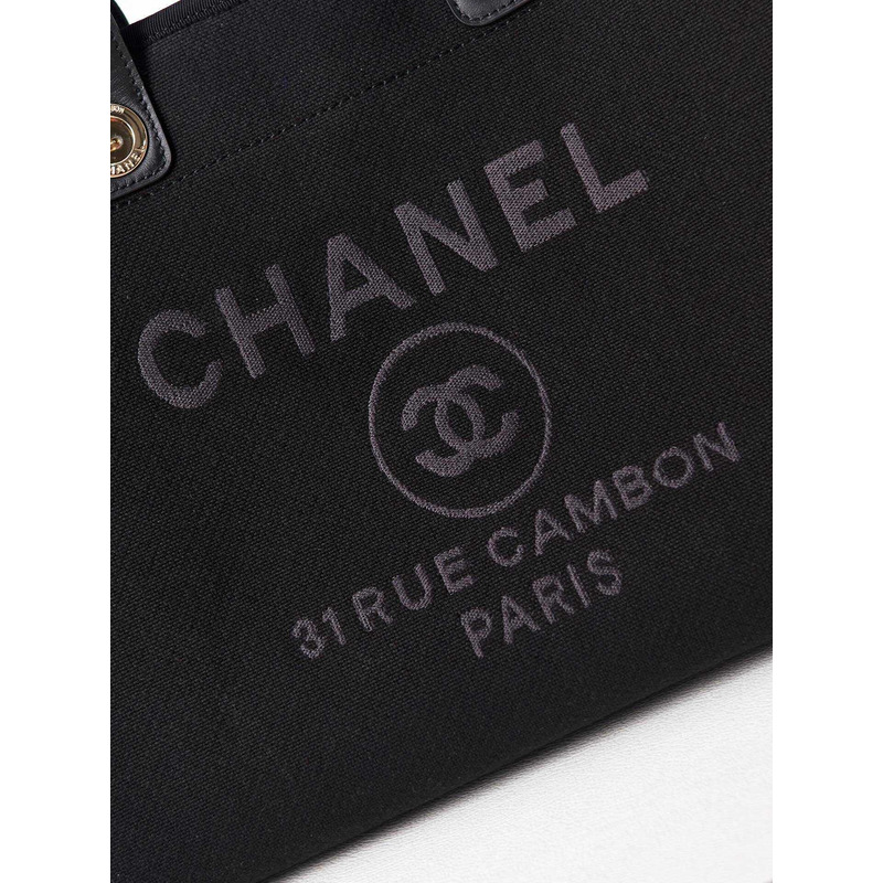 Ch*el deauville tote bag black