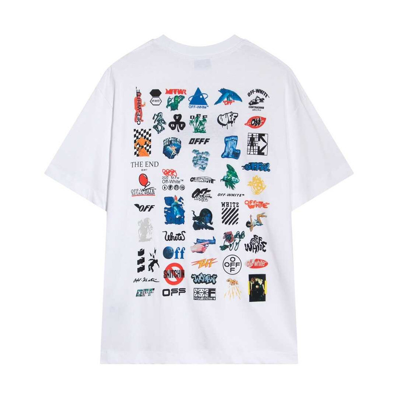Off White Logic Slim T-Shirt White