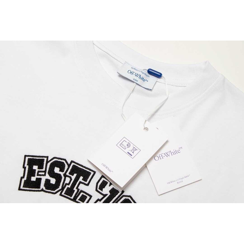Off White Logic Slim T-Shirt White