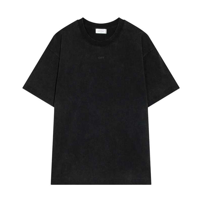 off white S*per moon printed t-shirt black