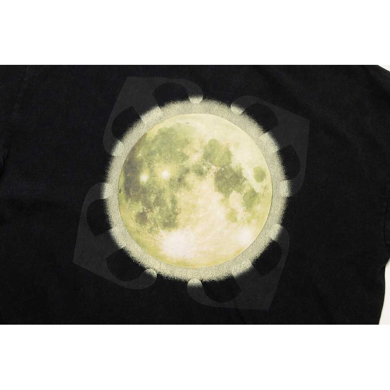off white S*per moon printed t-shirt black